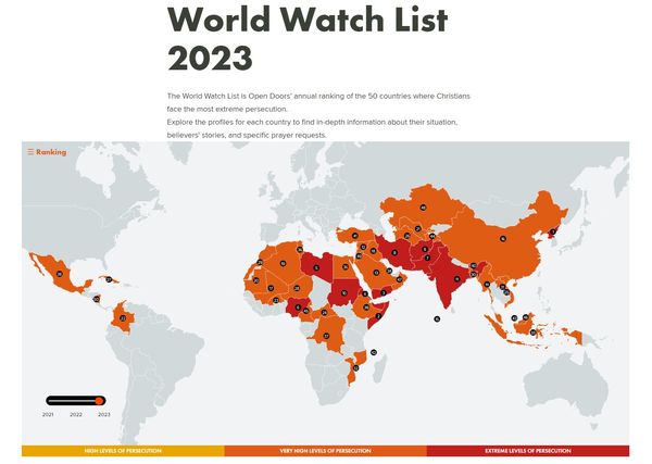 Open Doors med tilstandsrapport om kristendomsforfølgelse